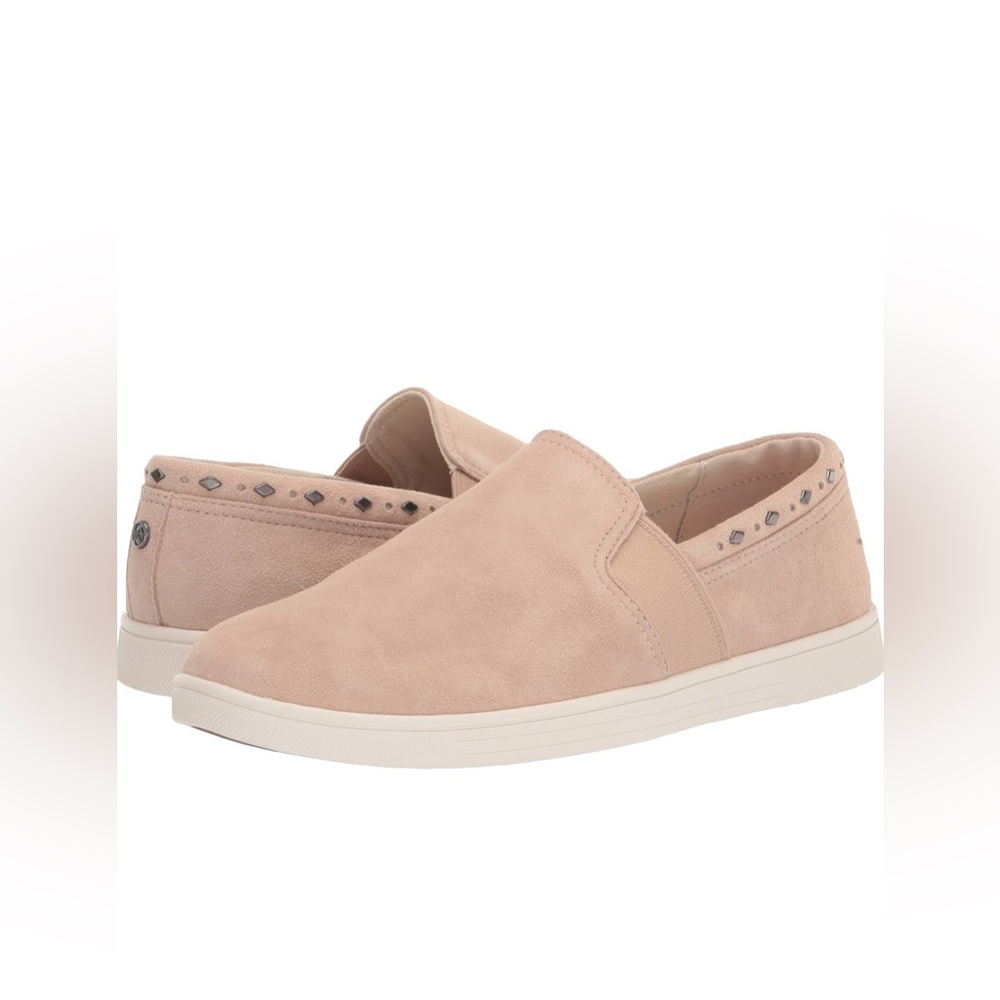 NEW Spenco Santa‎ Barbara Rivet Slip-On Suede Sneakers 7.5 Water Repellent Comfy